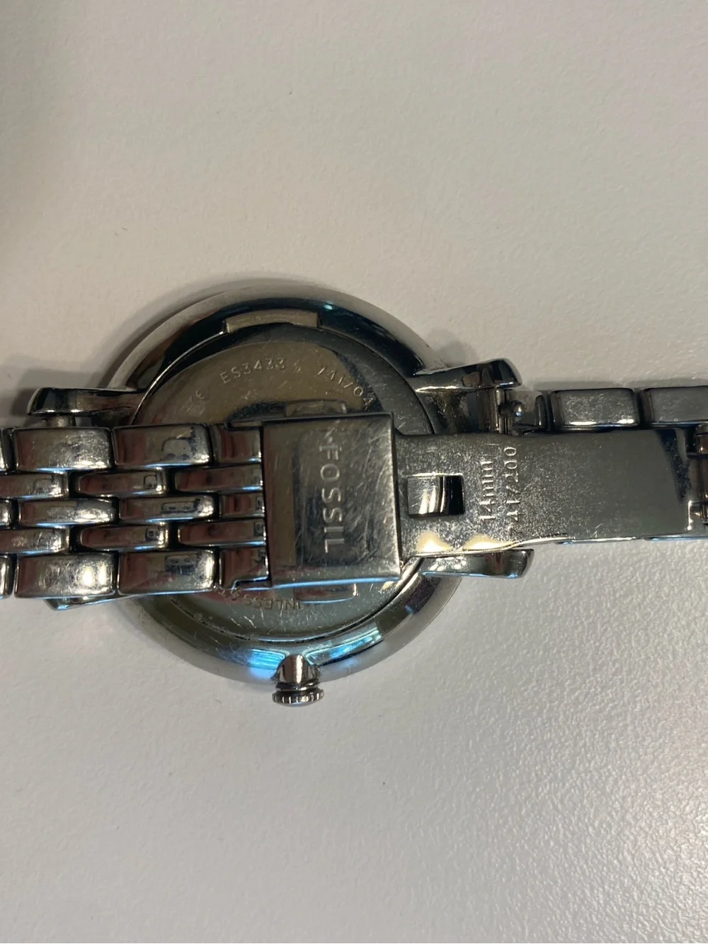 Fossil Silver Tone Women's Roman Numeral Bracelet Watch